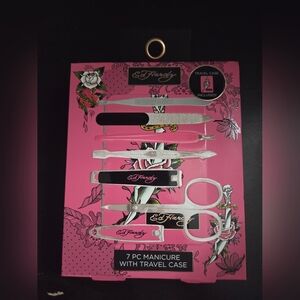 Ed Hardy Pink Manicure Set with Travel Case